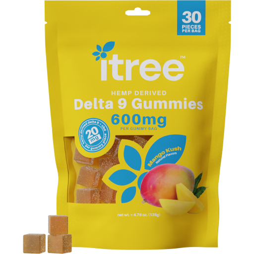 Delta 9 Gummies 600mg (Mango Kush) 30ct