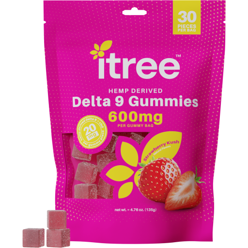 Delta 9 Gummies 600mg (Strawberry Kush) 30ct